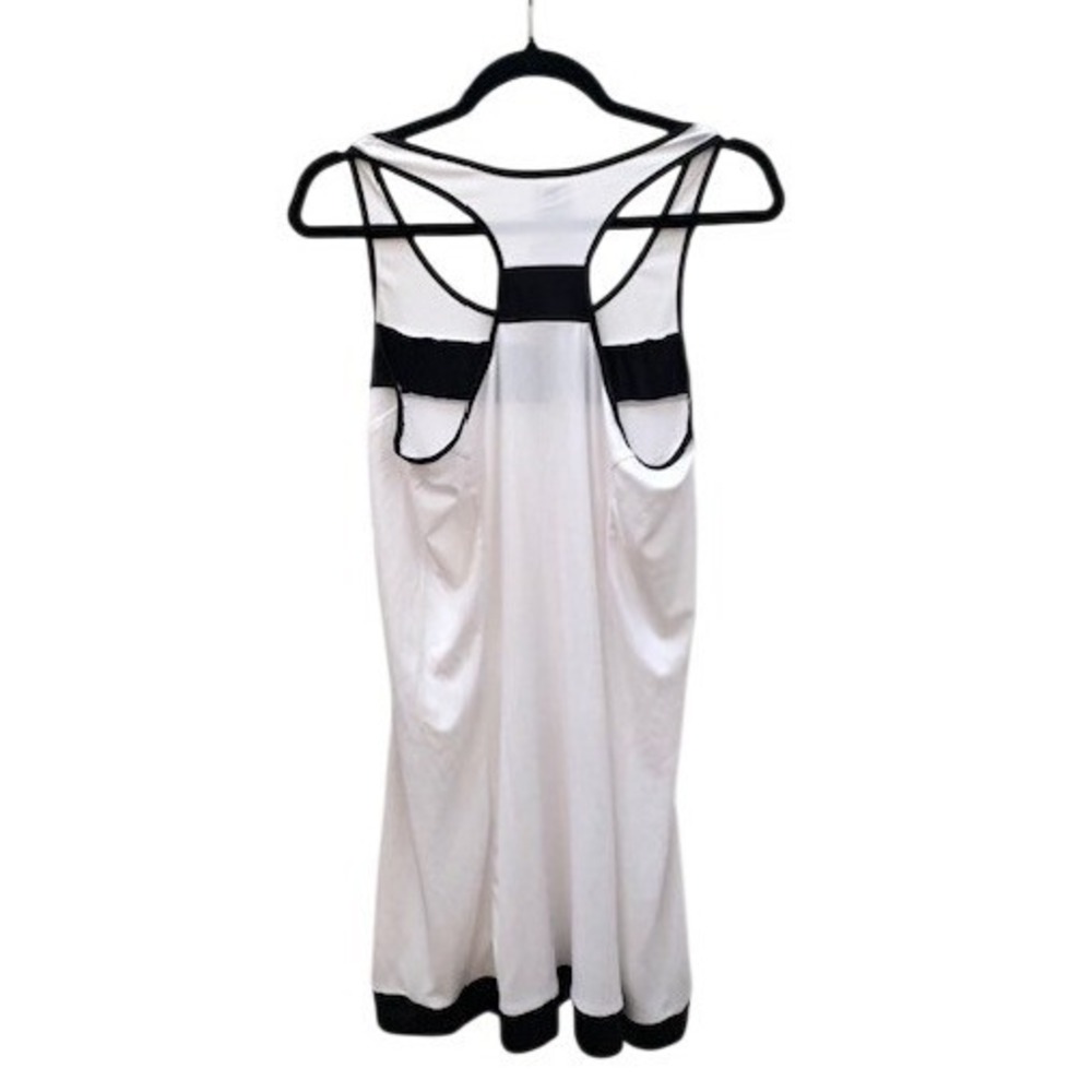 Adidas Womens Galaxy Dress White Black Racerback Tennis Activewear Size L - Picture 5 of 5